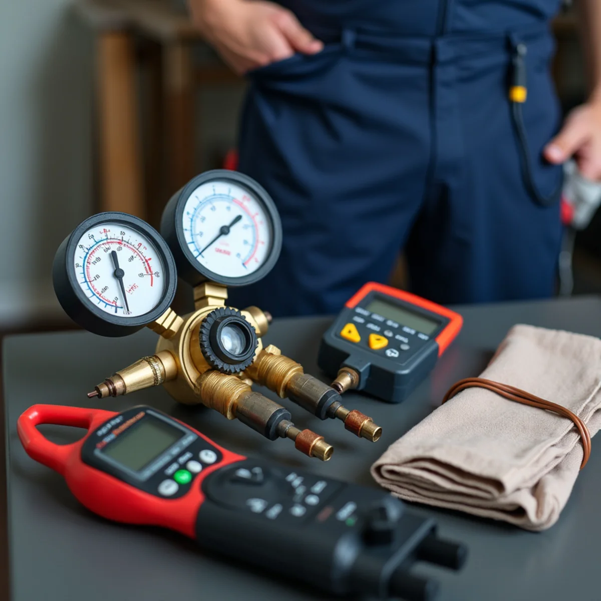 Professional digital HVAC diagnostic instruments and manifold gauges for Bel Air heating and cooling repairs